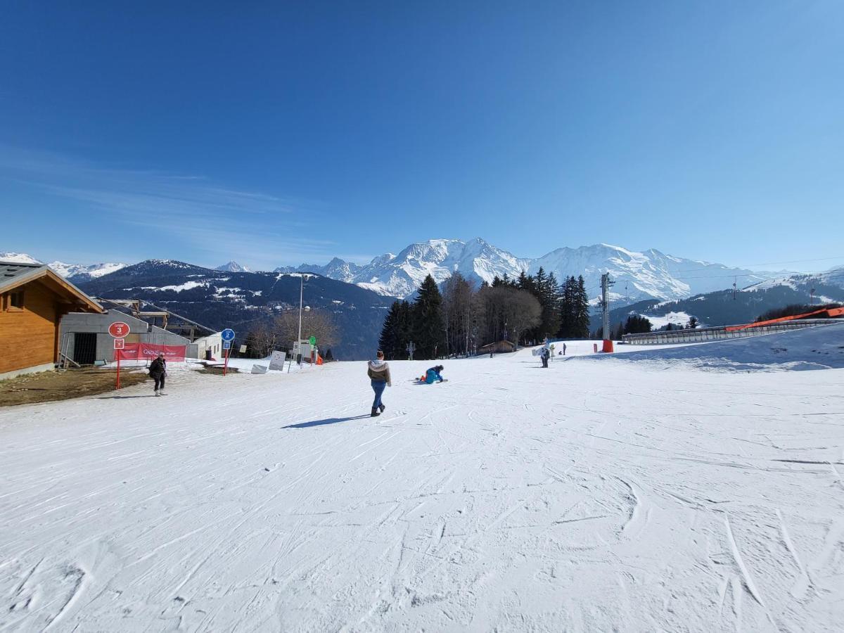 Appartement Dans Chalet Avec Piscine Couverte 생제르베레뱅 외부 사진